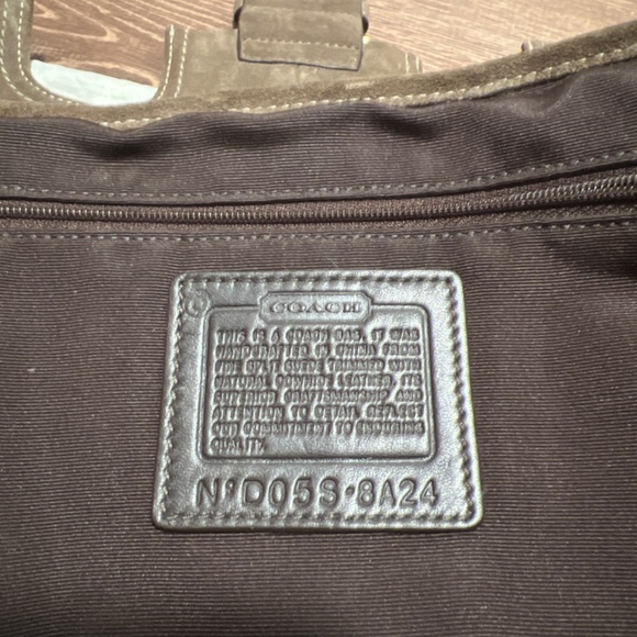 Brown Suede Coach bag - Picture 4 of 4